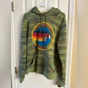 Aviator Nation Camo Relaxed Hoodie Unisex size XL
